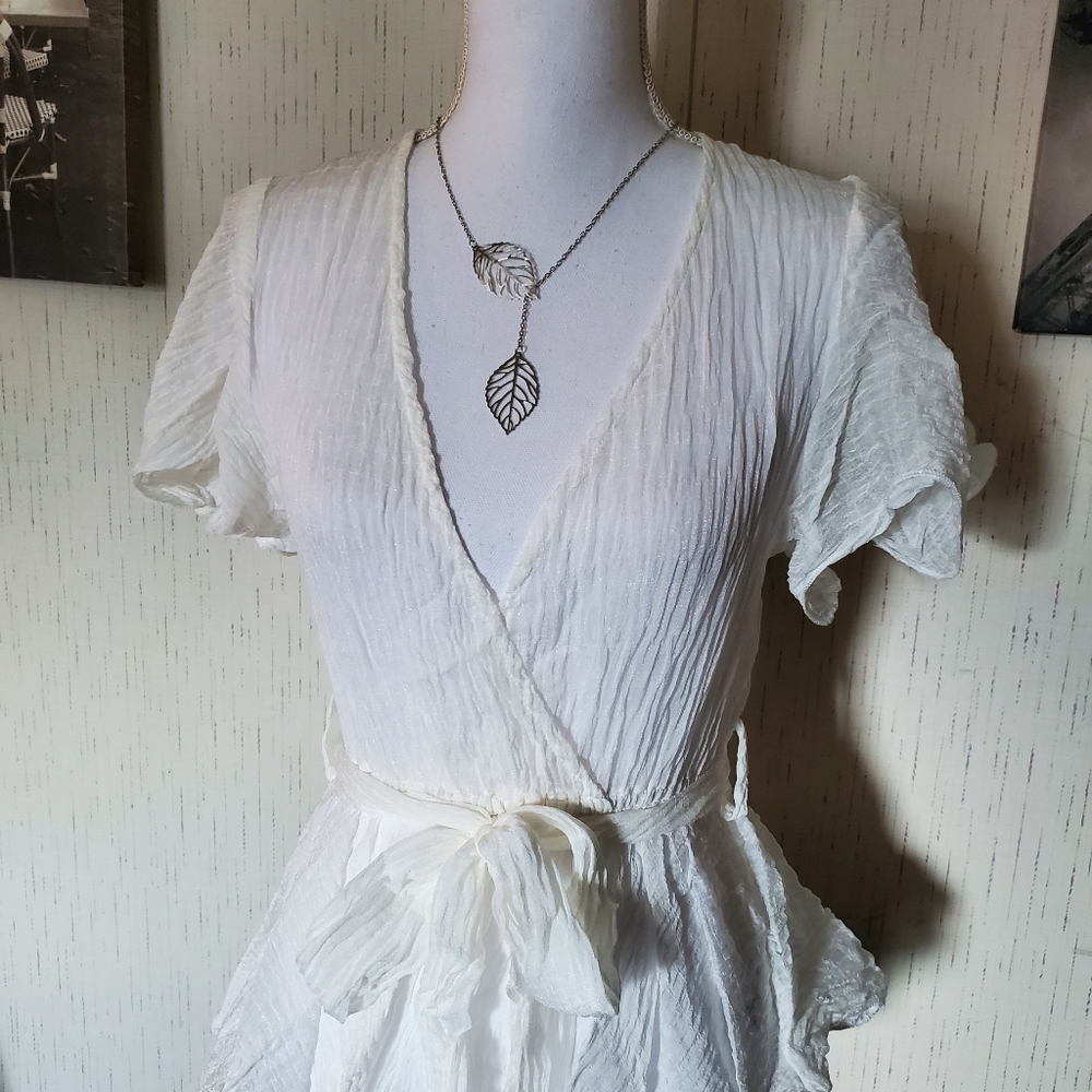 White Ruffled Top - Picture 2 of 5